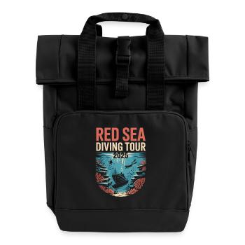 DivingTour RedSea 2025 - Rolltop Rucksack mit zwei Griffen - Schwarz - Vorne