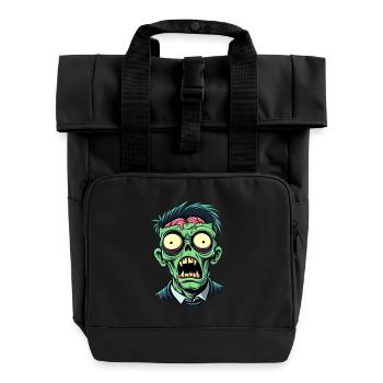 Zombie - Roll Top Backpack with Two Handles - black - Front