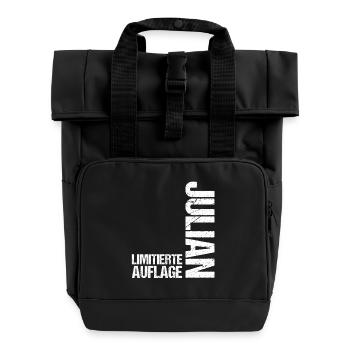 Julian - Rolltop Rucksack mit zwei Griffen - Schwarz - Vorne