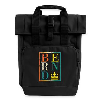 Bernd - Sac à dos Roll Top à deux anses - noir - Devant