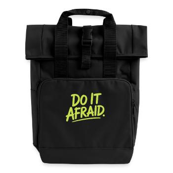 Fais-le Peur Courage Développement Motivation - Sac à dos Roll Top à deux anses - noir - Devant
