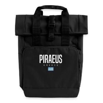 Le Pirée, Grèce - Sac à dos Roll Top à deux anses - noir - Devant