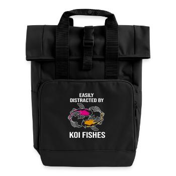 Koi Fish Koi Carpe Koi Koi Koi Koi Koi Koi - Sac à dos Roll Top à deux anses - noir - Devant