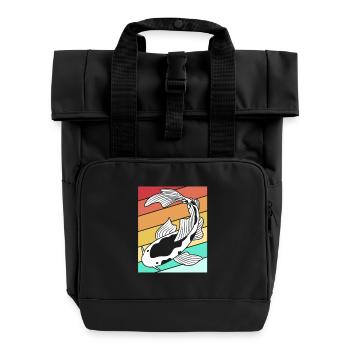 Koi Fish Koi Carpe Koi Koi Koi Koi Koi Koi - Sac à dos Roll Top à deux anses - noir - Devant