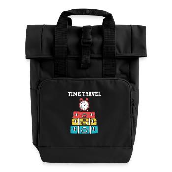 Zeitreise - Rolltop Rucksack mit zwei Griffen - Schwarz - Vorne