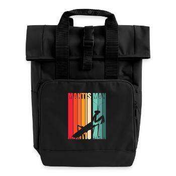Mantis Gottesanbeter Gottesanbeterin - Rolltop Rucksack mit zwei Griffen - Schwarz - Vorne