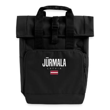 Jurmala Lettland - Rolltop Rucksack mit zwei Griffen - Schwarz - Vorne