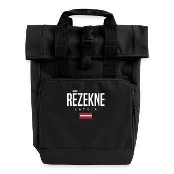 Rezekne Lettland - Rolltop Rucksack mit zwei Griffen - Schwarz - Vorne