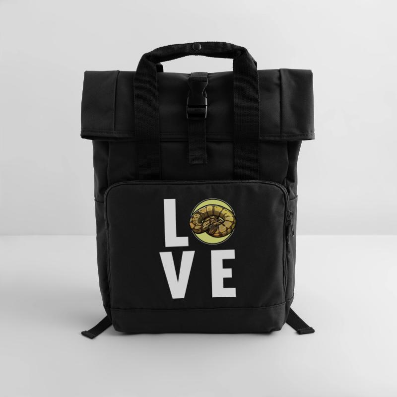 Ball Python Königspythons Königspython Rolltop Rucksack mit zwei Griffen