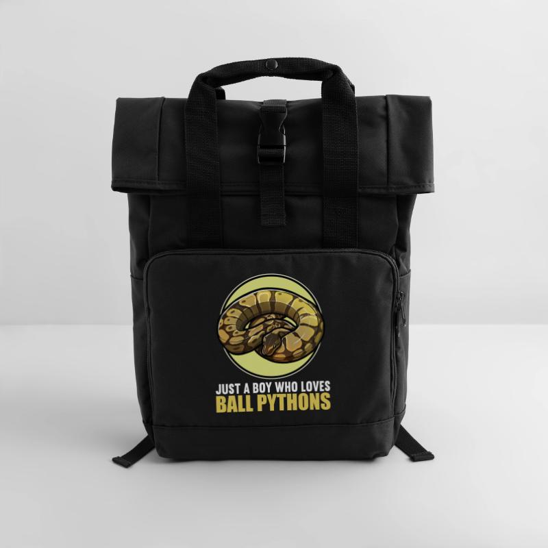 Ball Python Königspythons Königspython Rolltop Rucksack mit zwei Griffen