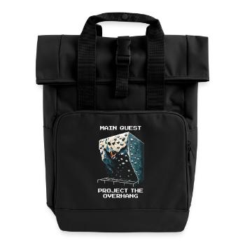 Projet : Porte-à-faux | Bloc Pixel Art - Sac à dos Roll Top à deux anses - noir - Devant
