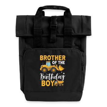Brother of the Birthday Boy - Rolltop Rucksack mit zwei Griffen - Schwarz - Vorne