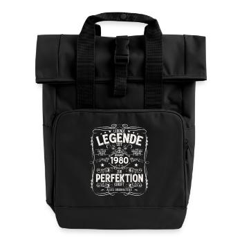 45e anniversaire Légende August Né en 1980 - Sac à dos Roll Top à deux anses - noir - Devant