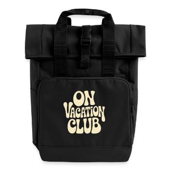 Vacation Club Summer Festival Vacation Beach Vacation - Roll Top Backpack with Two Handles - black - Front