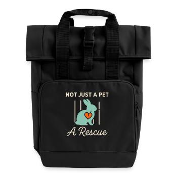 Lapin Maman Lapin Sauvetage Adopter, Acheter - Sac à dos Roll Top à deux anses - noir - Devant