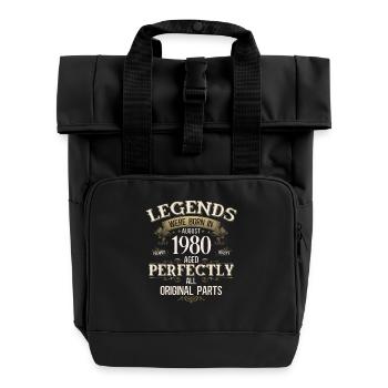 45e anniversaire Légende August Né en 1980 - Sac à dos Roll Top à deux anses - noir - Devant