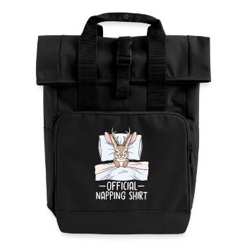 Official Napping shirt - Roll Top Backpack with Two Handles - black - Front