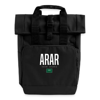 Arar Saudi-Arabien - Rolltop Rucksack mit zwei Griffen - Schwarz - Vorne