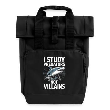 J’étudie les prédateurs, pas les méchants. - Sac à dos Roll Top à deux anses - noir - Devant
