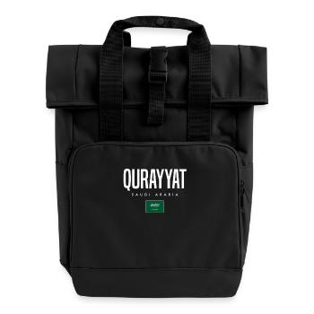 Qurayyat Saudi-Arabien - Rolltop Rucksack mit zwei Griffen - Schwarz - Vorne