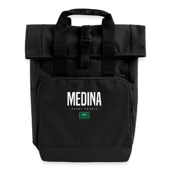 Medina Saudi-Arabien - Rolltop Rucksack mit zwei Griffen - Schwarz - Vorne