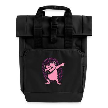 Dabbing Hérisson - Dab Dance - Cadeau - Sac à dos Roll Top à deux anses - noir - Devant