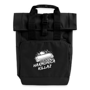 Harmonica Musican Killaz Harmonica - Rolltop Rucksack mit zwei Griffen - Schwarz - Vorne