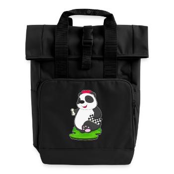 Panda Chess Piece Échiquier - Sac à dos Roll Top à deux anses - noir - Devant