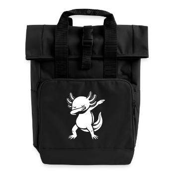 Axolotl dabbing - Dab Dance - Cadeau - Sac à dos Roll Top à deux anses - noir - Devant