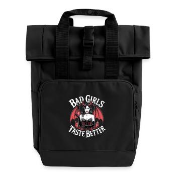 Les mauvaises filles ont meilleur goût ! Gothique Gothique Emo Baddie - Sac à dos Roll Top à deux anses - noir - Devant