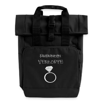 Freundin durchgestrichen Verlobte - Rolltop Rucksack mit zwei Griffen - Schwarz - Vorne