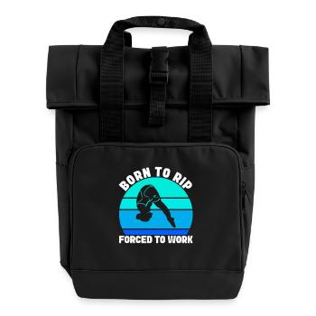 Diving diving board - Roll Top Backpack with Two Handles - black - Front