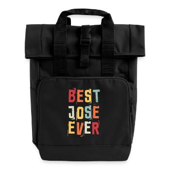 Meilleur Jose Jamais Rétro Prénom Texte Disant - Sac à dos Roll Top à deux anses - noir - Devant