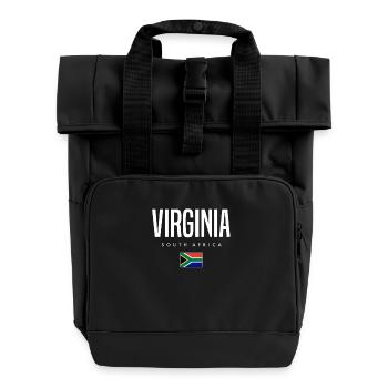 Virginia Südafrika - Rolltop Rucksack mit zwei Griffen - Schwarz - Vorne