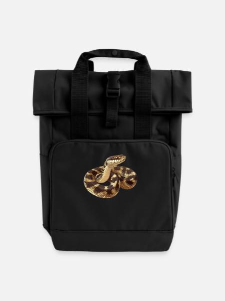 Schlangen Schlange - Rolltop Rucksack mit zwei Griffen - Schwarz