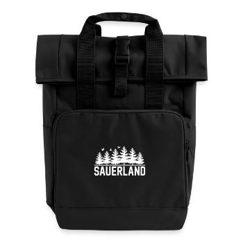 Sauerland - Rolltop Rucksack mit zwei Griffen - Schwarz - Vorne
