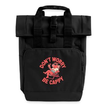 SEIEN SIE GELASSEN - Rolltop Rucksack mit zwei Griffen - Schwarz - Vorne