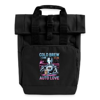 Cold Brew Robot Auto Love Cool Design - Sac à dos Roll Top à deux anses - noir - Devant