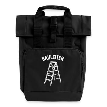 Bauleiter Lustiges Bau Humor Design - Rolltop Rucksack mit zwei Griffen - Schwarz - Vorne