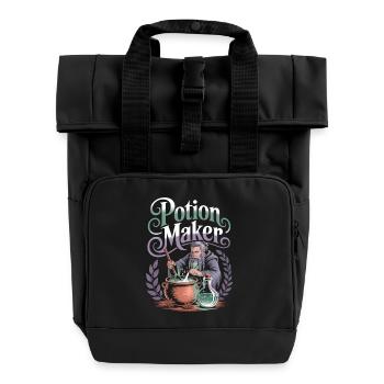 Alchemist Magician Potion Maker Wizard Shirt - Roll Top Backpack with Two Handles - black - Front