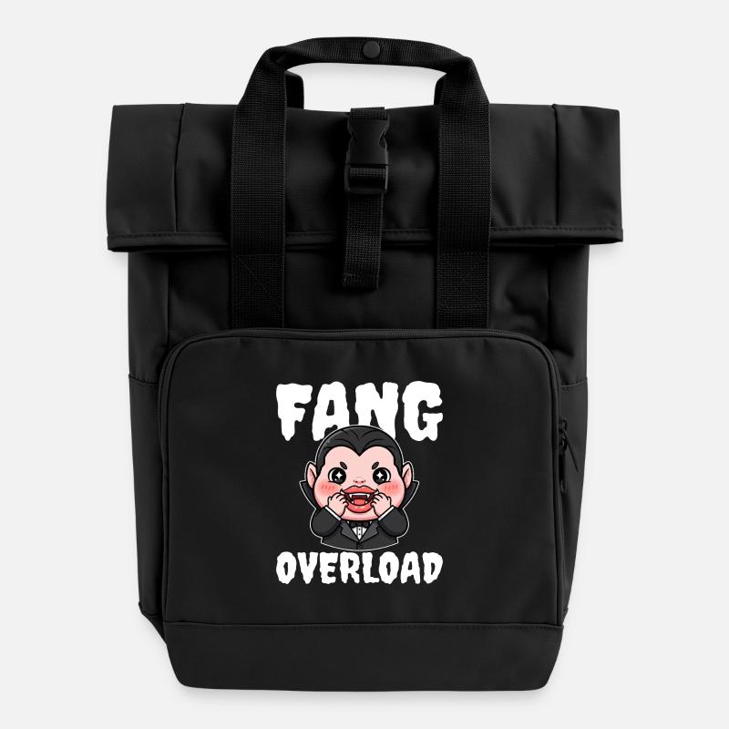 FANG_OVERLOAD - Sac à dos Roll Top à deux anses - noir