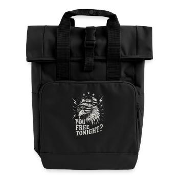 Tu es libre ce soir, Eagle, 4 juillet - Sac à dos Roll Top à deux anses - noir - Devant