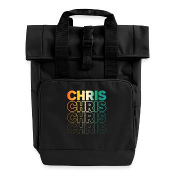 Chris Christian Christoph Christopher - Roll Top Backpack with Two Handles - black - Front