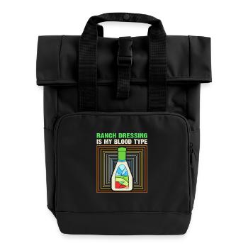 Dressing - Roll Top Backpack with Two Handles - black - Front