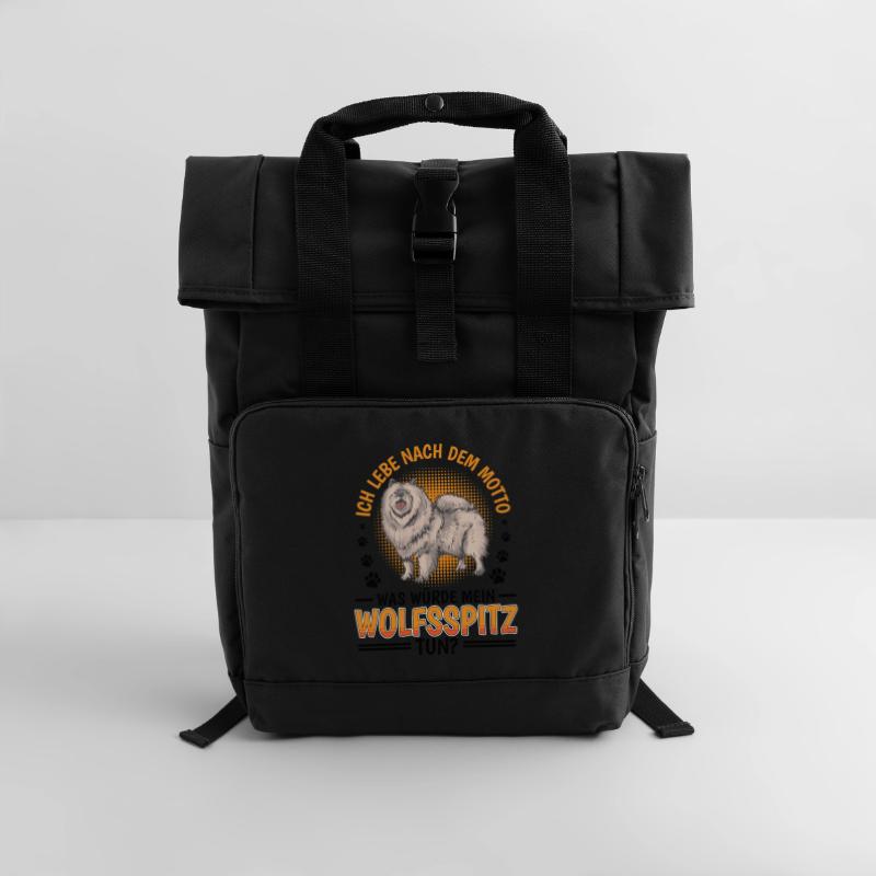 What would Wolfspitz do German Wolfspitz Roll Top Backpack with Two Handles