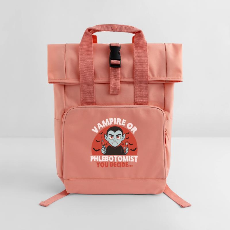 Vampir oder Phlebotomiker, du entscheidest... Rolltop Rucksack mit zwei Griffen