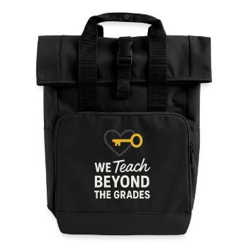 Personnel pour l'enseignant en éducation alternative Deuxième - Sac à dos Roll Top à deux anses - noir - Devant