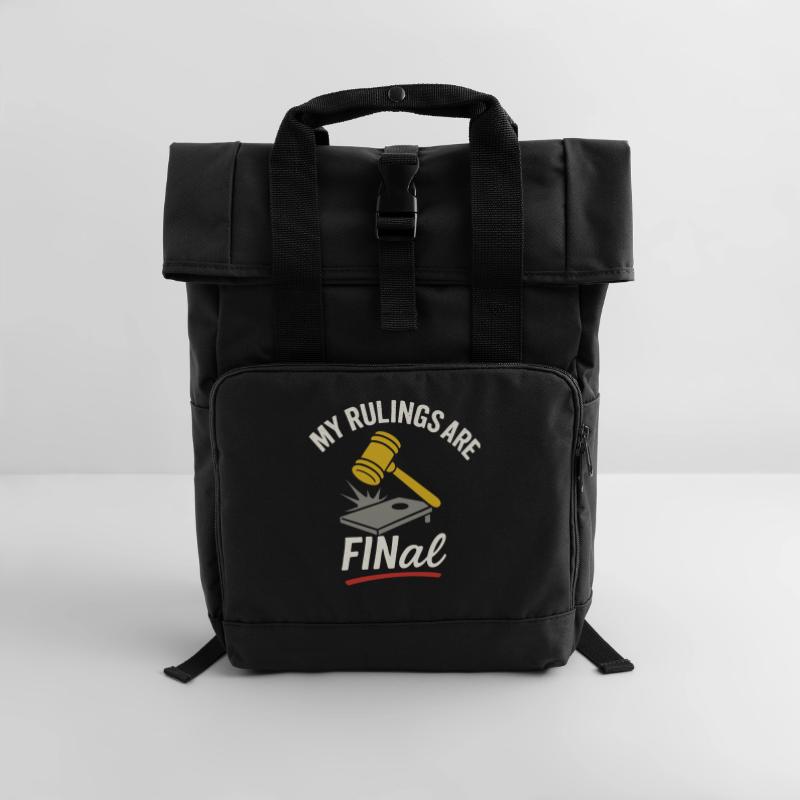 Cornhole Refere Official Referee Roll Top Backpack with Two Handles