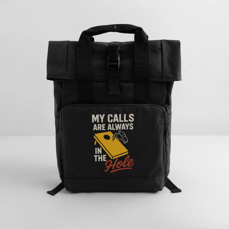 Cornhole Refere Official Referee Roll Top Backpack with Two Handles