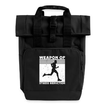 Le marathonien arme de la course à pied - Sac à dos Roll Top à deux anses - noir - Devant